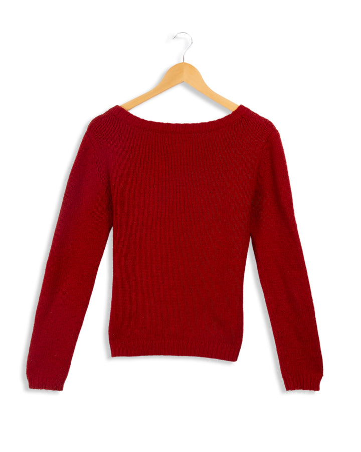 Roter Pullover - M