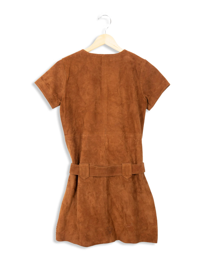 Robe en daim marron - XS