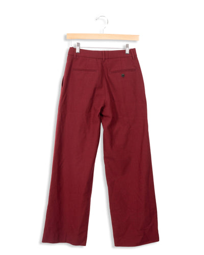 Pantalon large rouge - 34