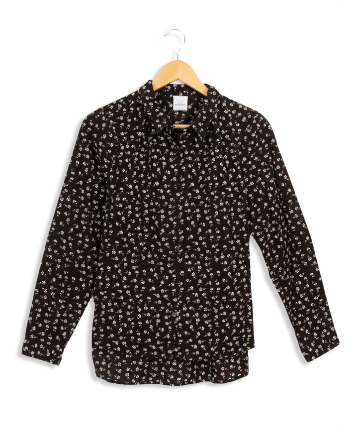Black floral blouse - Petite Mendigote - S