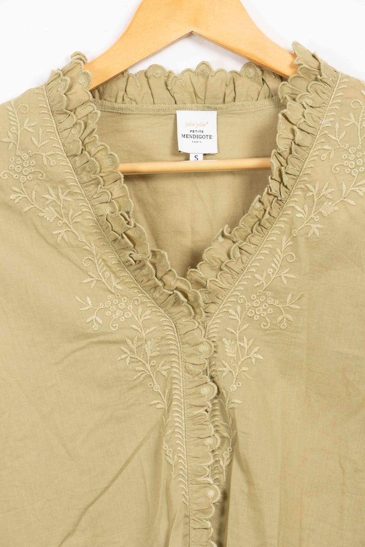 Petite Mendigote khaki blouse - S