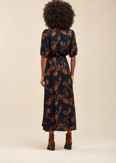 Robe portefeuille fleurie - 40