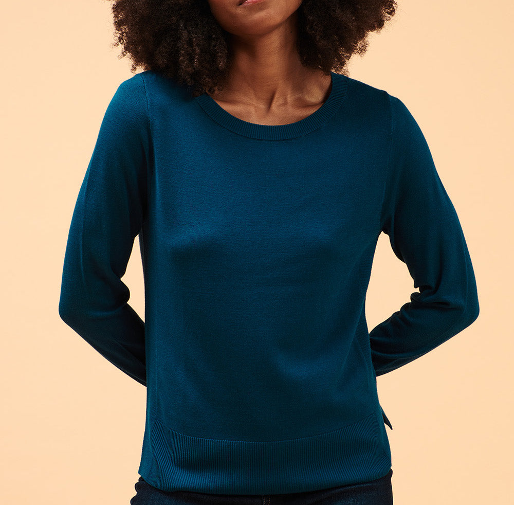 Blauer Pullover - S