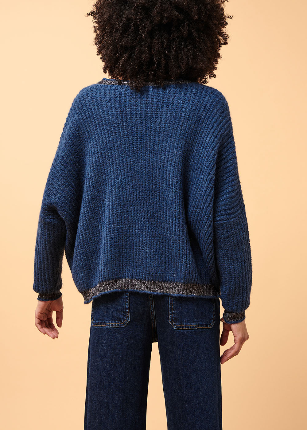 Pull en maille rose - S