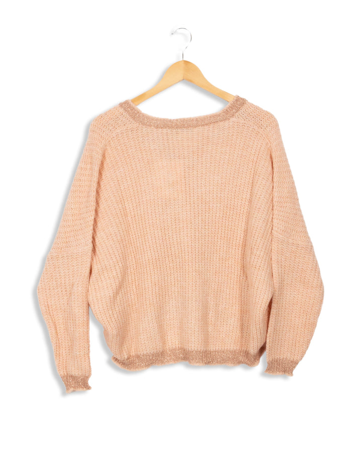 Pink knit sweater - M
