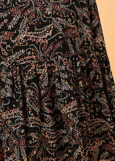 Jupe longue à motifs multicolors - 38