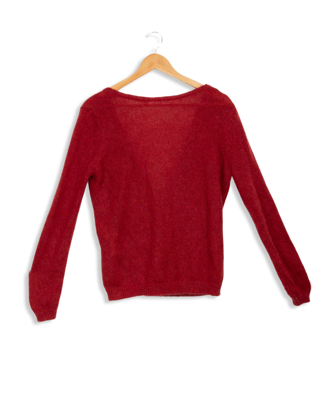 Sézane red wrapover sweater - M