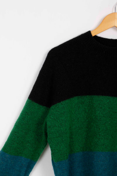 Pull vert à rayure Soeur - T1