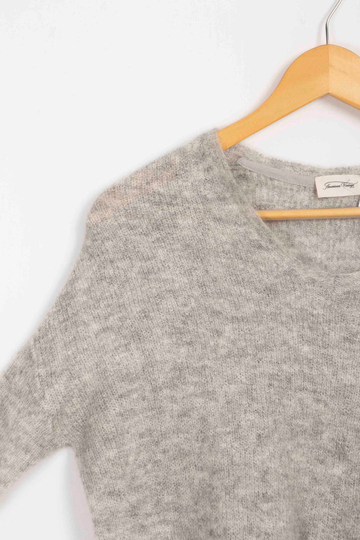American Vintage gray 3/4 sleeve sweater - S