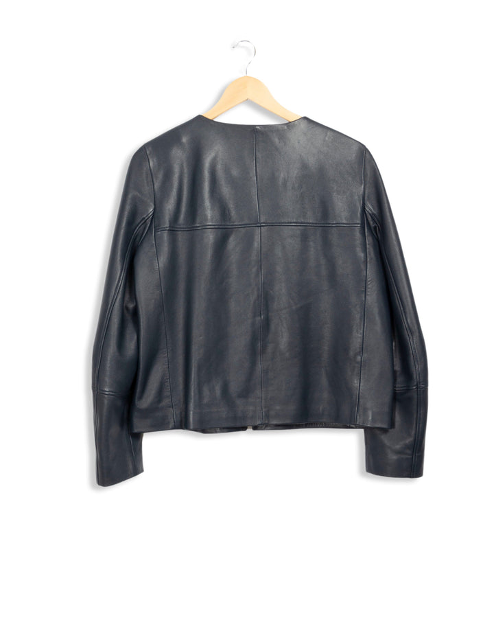 Gerard Darel navy blue leather jacket - 42