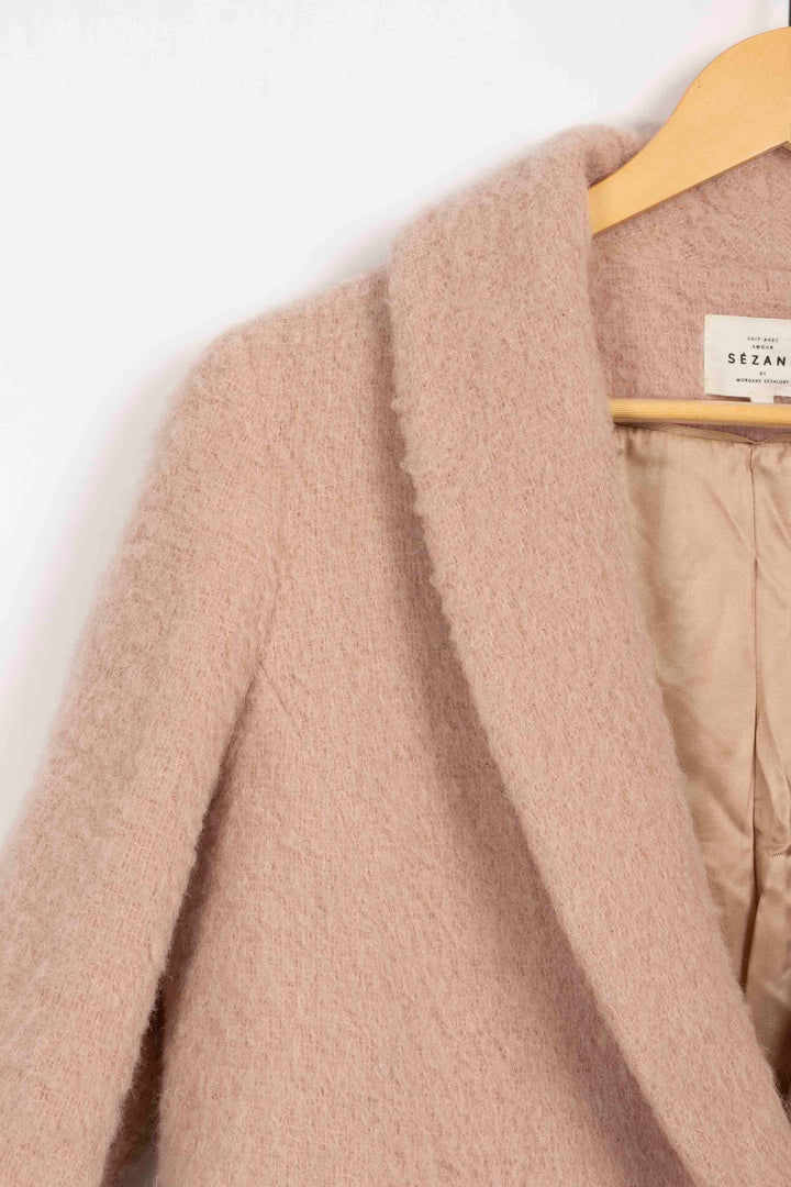 Sézane pale pink coat - 40