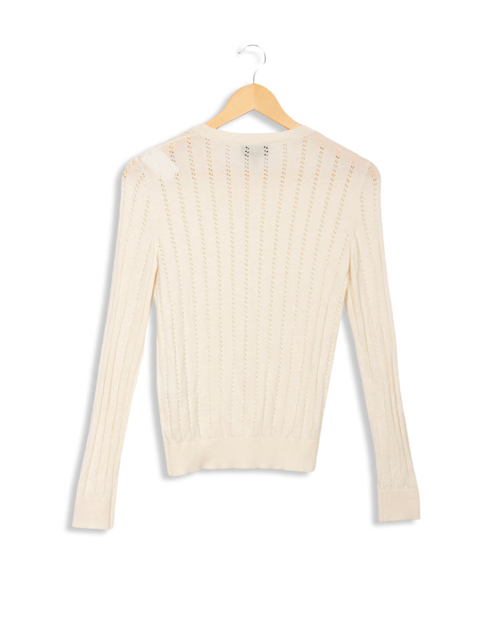 APC ecru fine knit sweater - XS