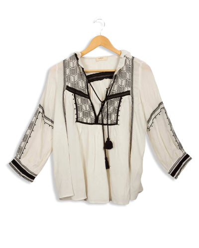Blouse Bemma blanche à motif éthnique Ba&sh - T1