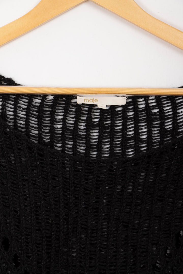 Maje black chunky knit sweater - T2