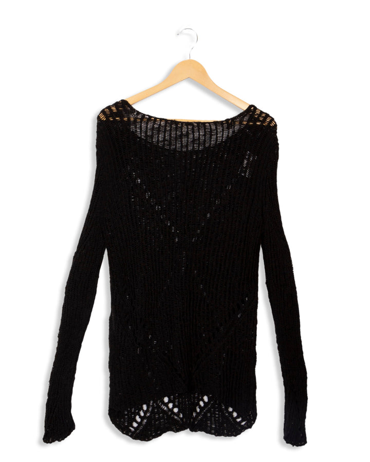 Maje black chunky knit sweater - T2