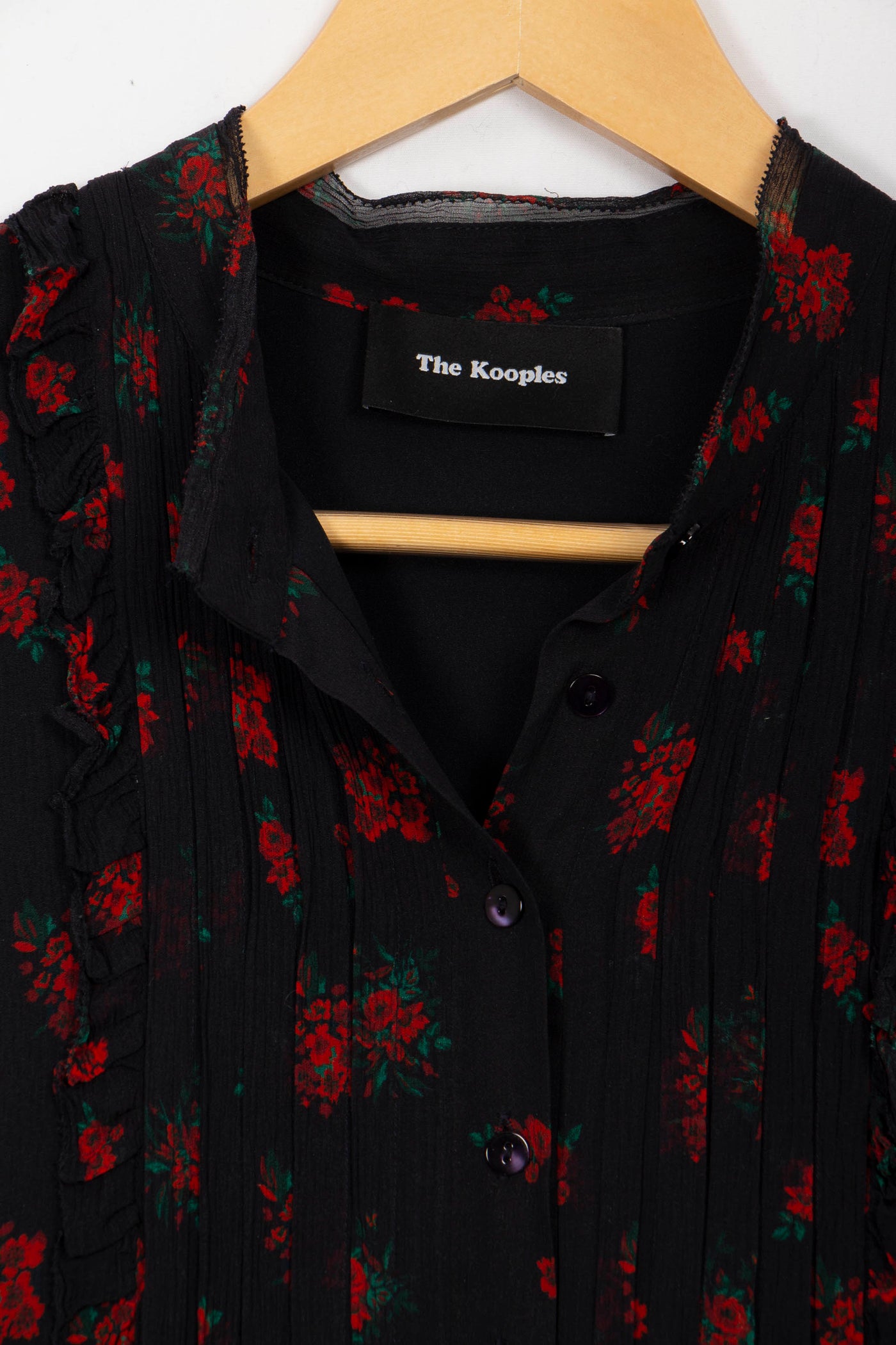 Robe noir à fleurs rouges The Kooples - T2