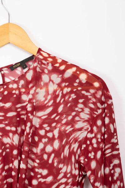 Robe longue rouge Maje - T1