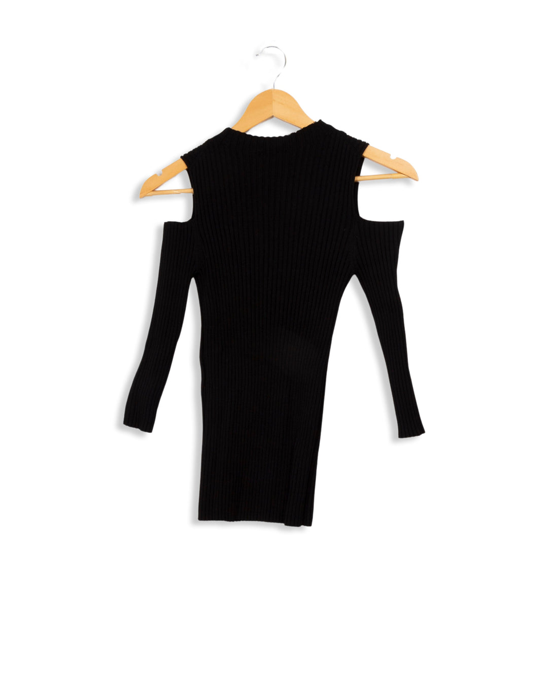 Maje black off-the-shoulder sweater - T1