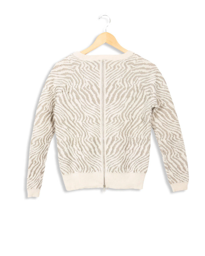 The Kooples white zebra sweater - M