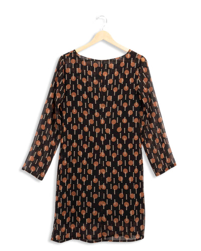 Robe noire à motifs La Fée Maraboutée - 36