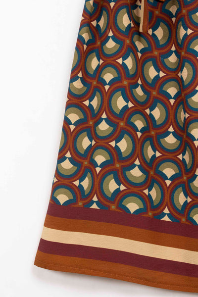 Robe à motifs marrons et verts La Fée Maraboutée - 38