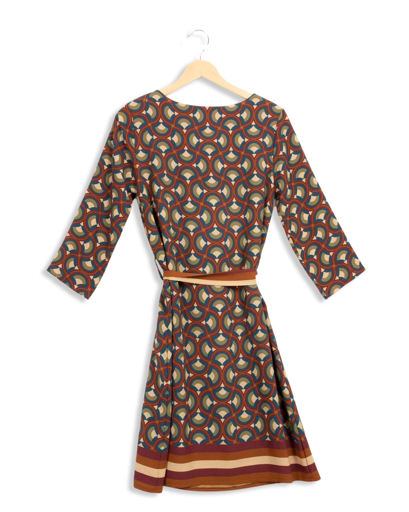 Robe à motifs marrons et verts La Fée Maraboutée - 38