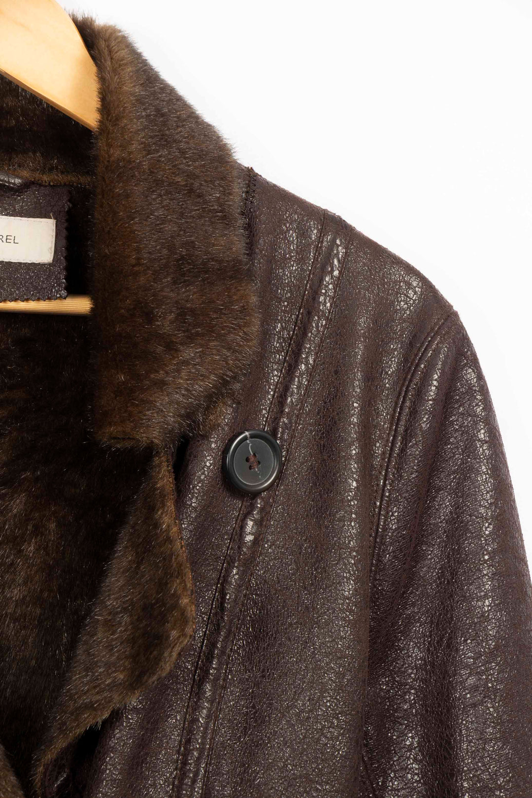 Short brown coat with fur collar Gerard Darel - 42