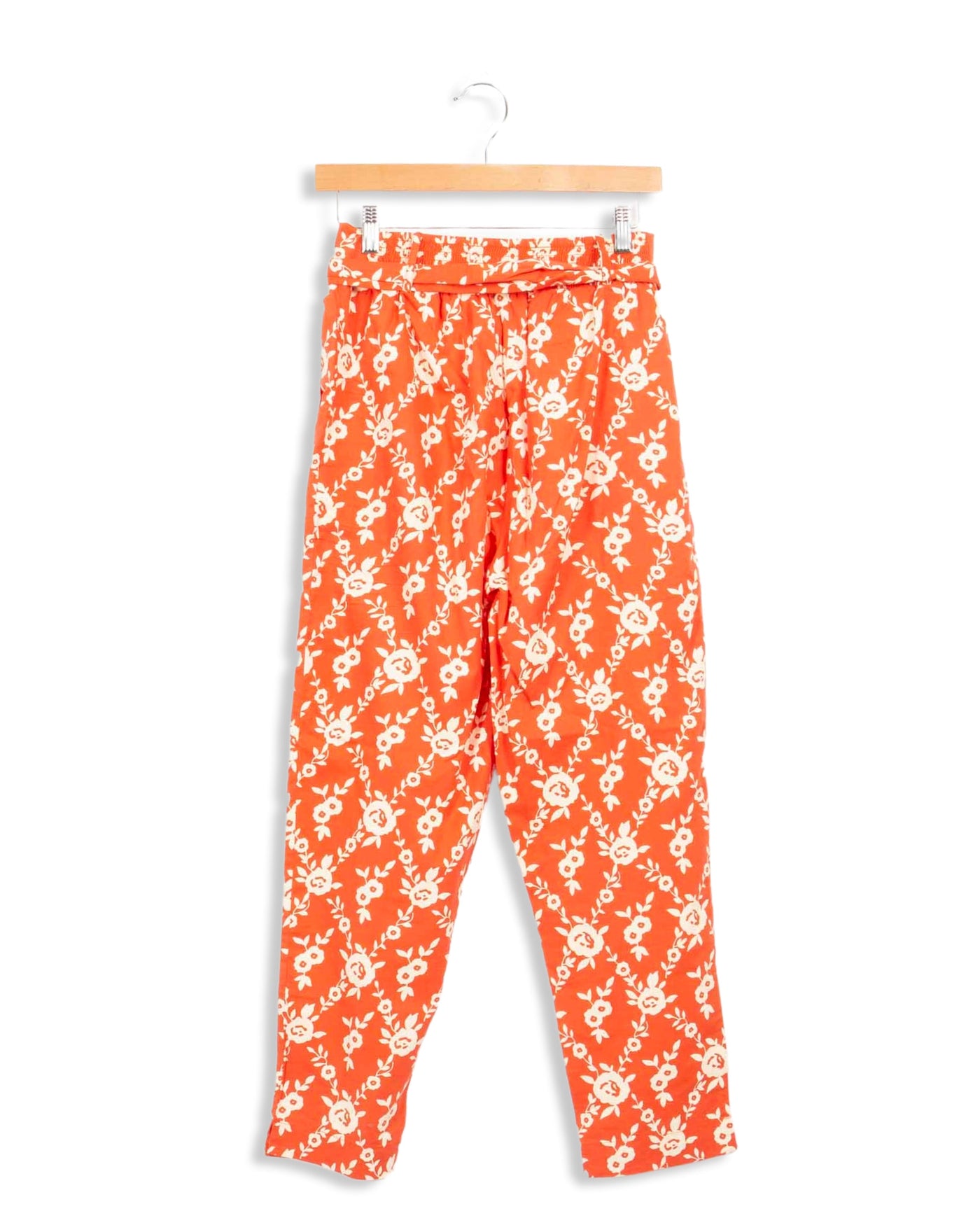 Pantalon orange à fleur blanches Petite Mendigote - 38