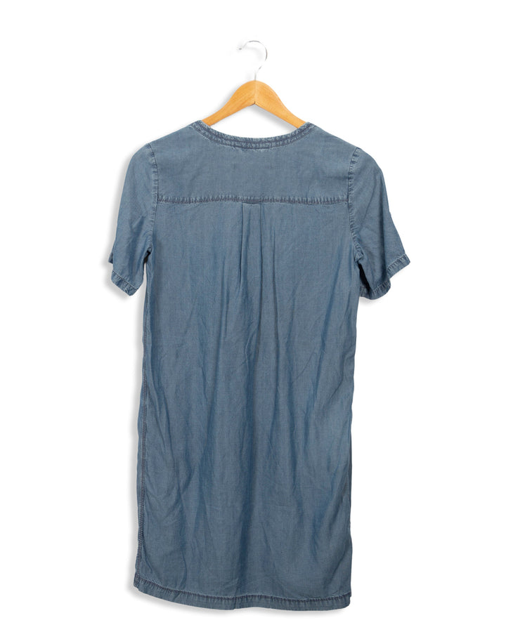 Blue V-neck dress Comptoir des Cotonniers - 38