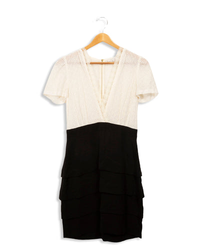 Robe blanche et noire Sandro - T1