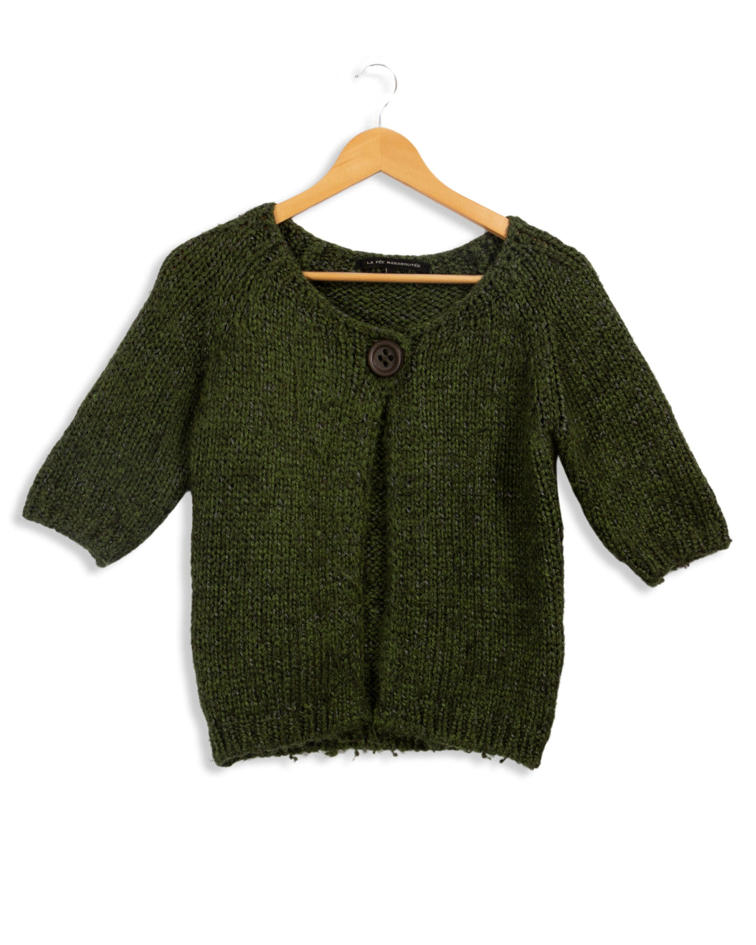 Pull en laine vert La Fée Maraboutée - T1
