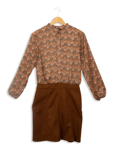 Robe bi-matière La Fée Maraboutée - 38