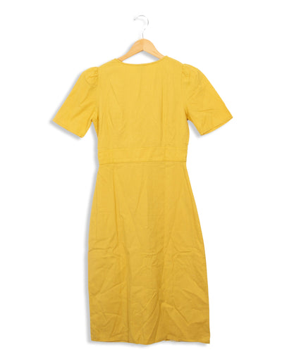 Petite Mendigote gelbes langes Kleid – S
