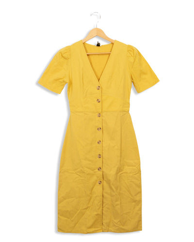 Robe longue jaune Petite Mendigote - S