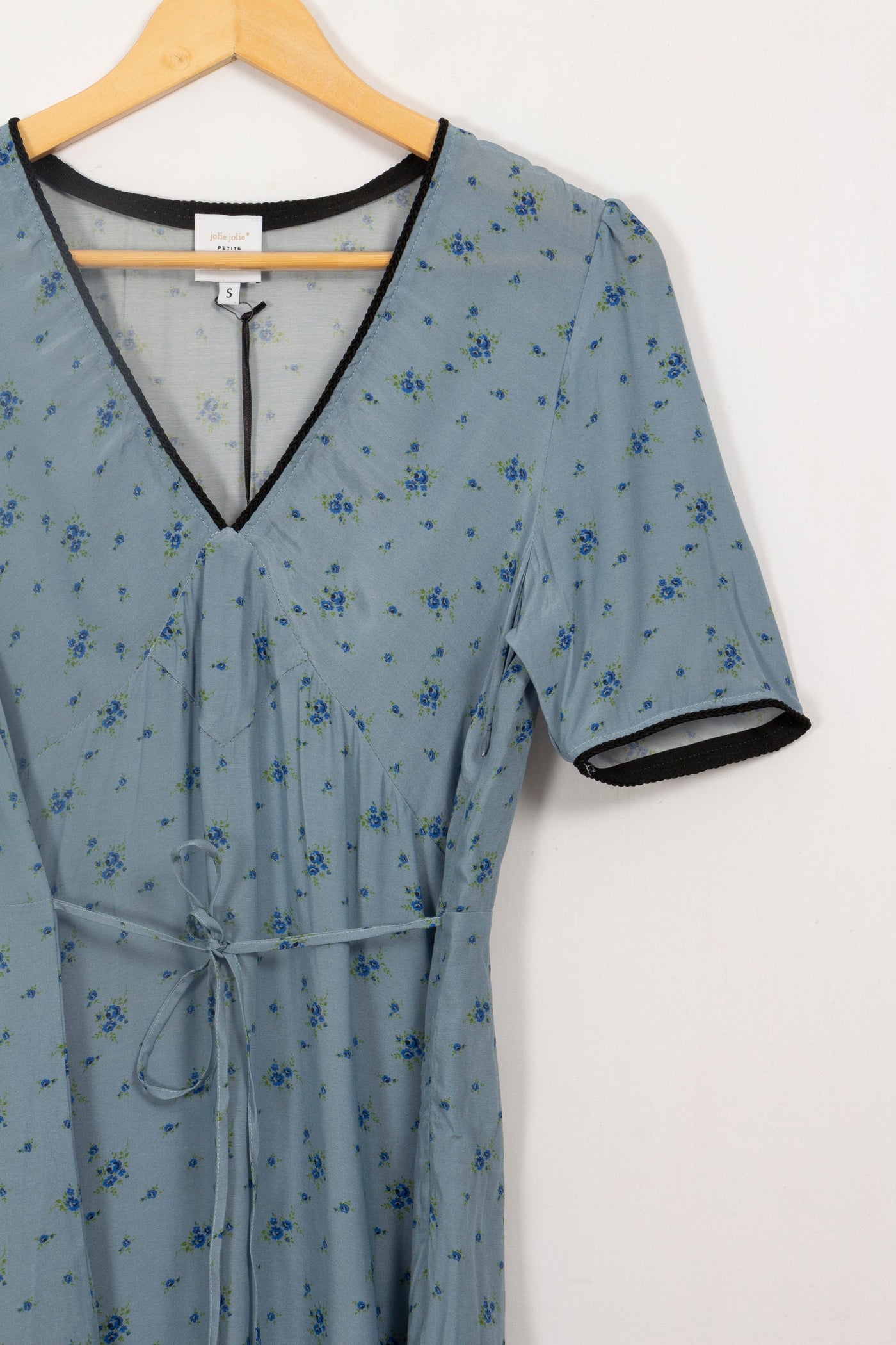 Robe bleue à fleurs Petite Mendigote - S