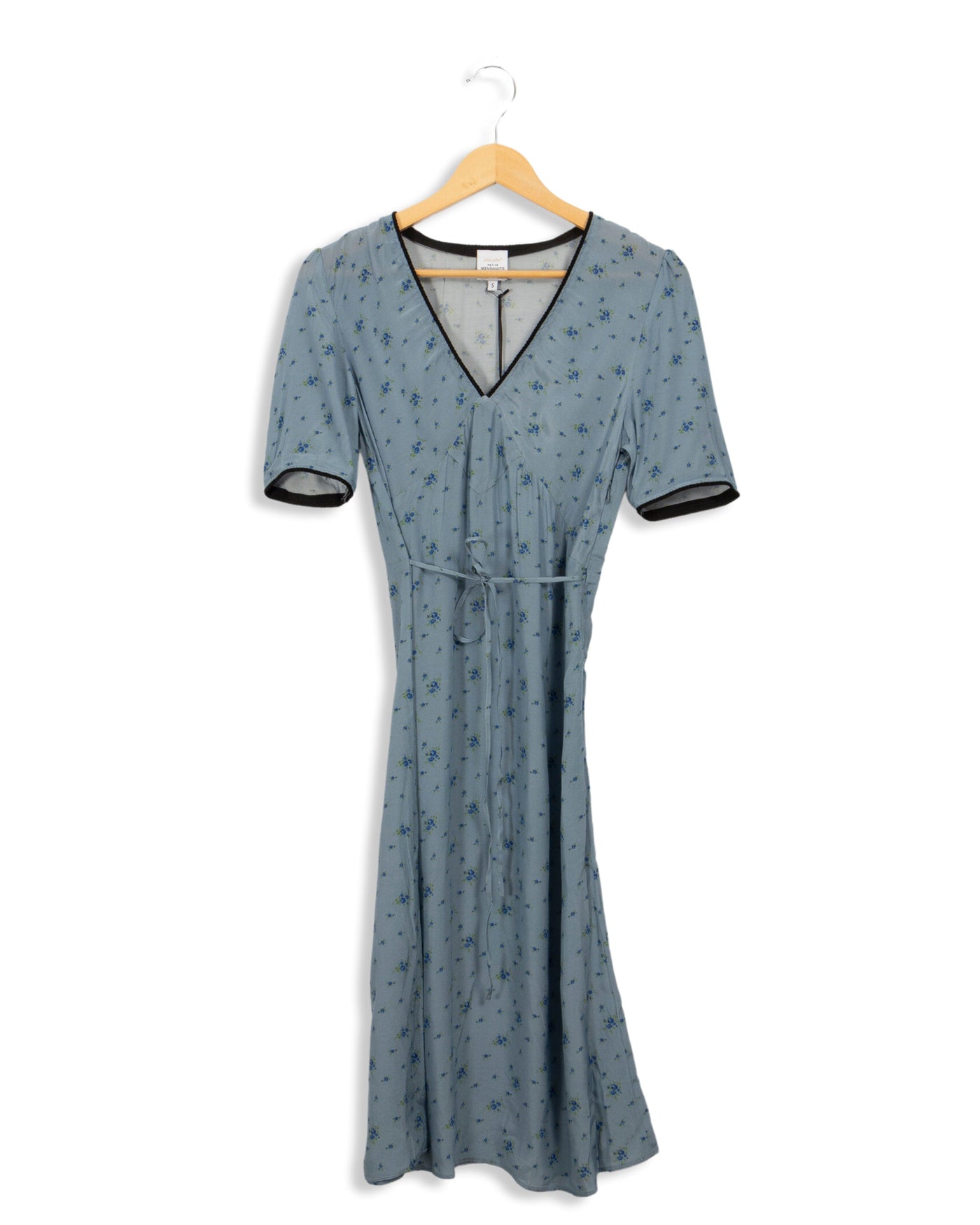 Robe bleue à fleurs Petite Mendigote - S