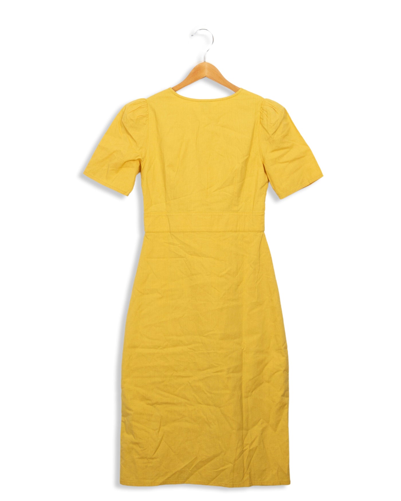 Yellow dress with buttonhole Petite Mendigote - S