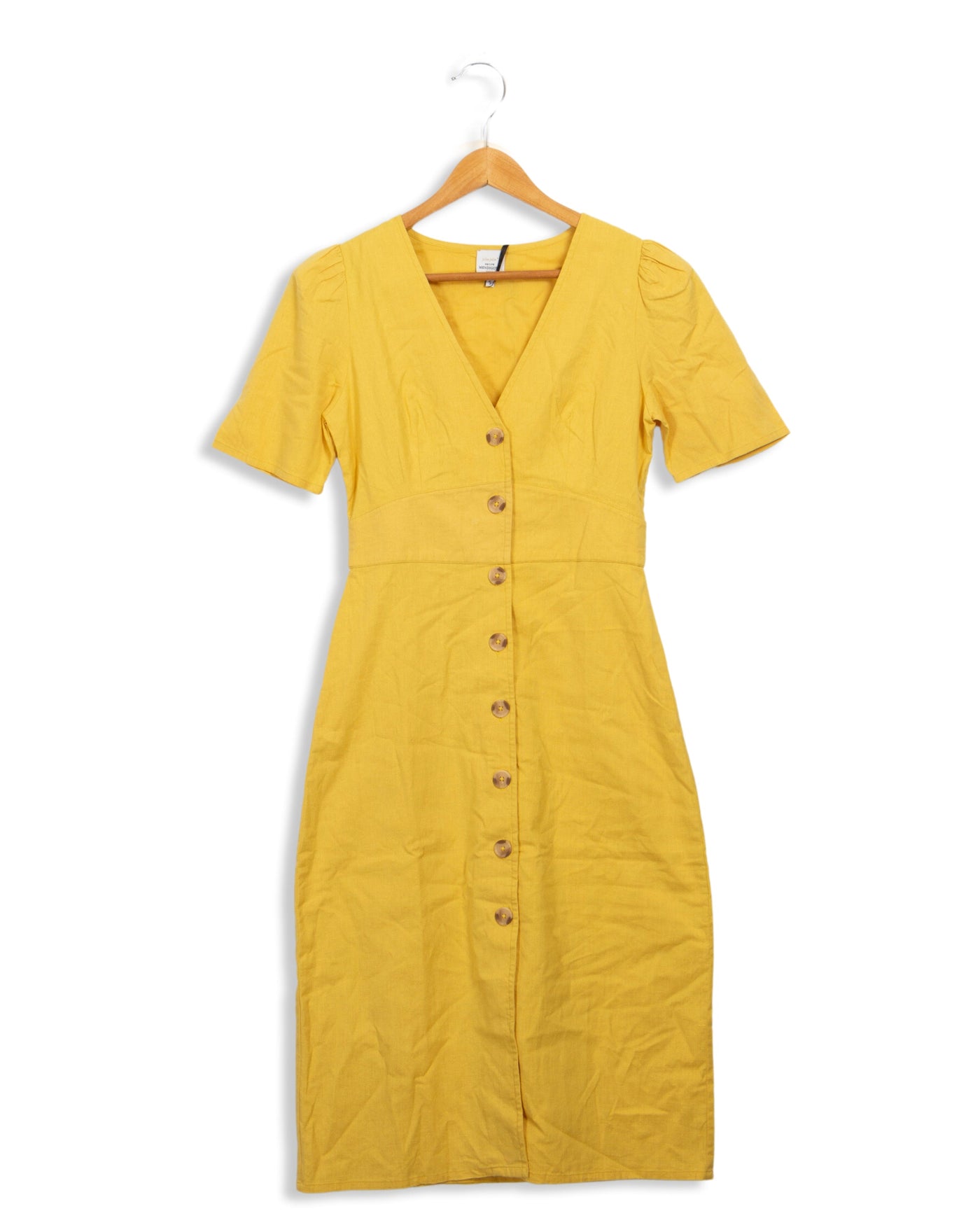 Robe jaune avec boutonnière Petite Mendigote - S