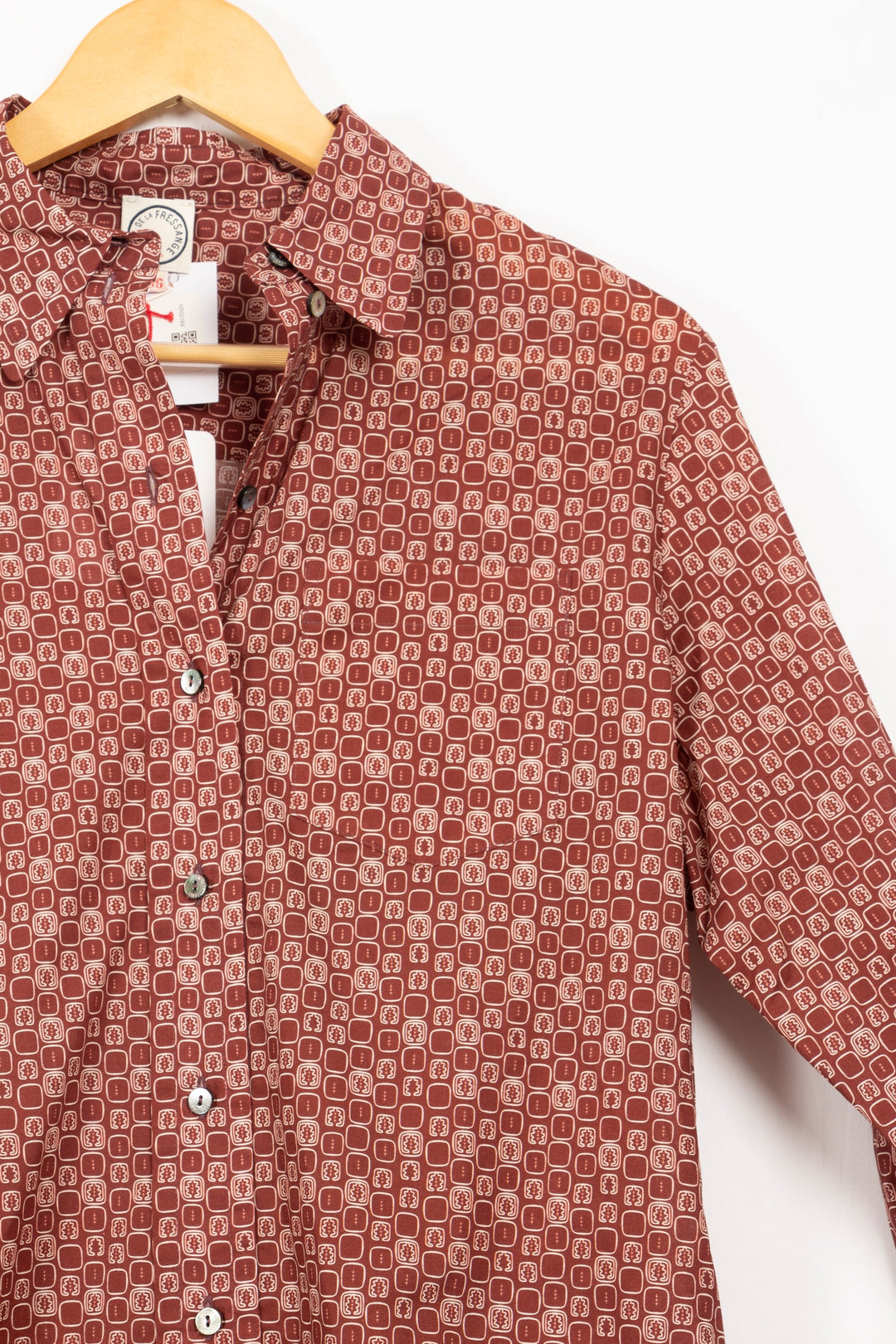 Red shirt with white patterns - 36
