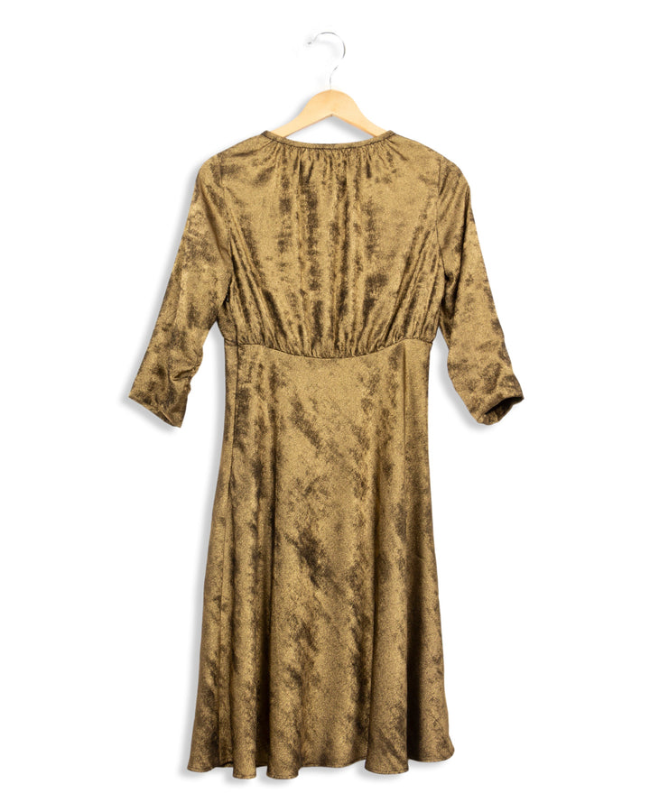 Gold midi dress - 36
