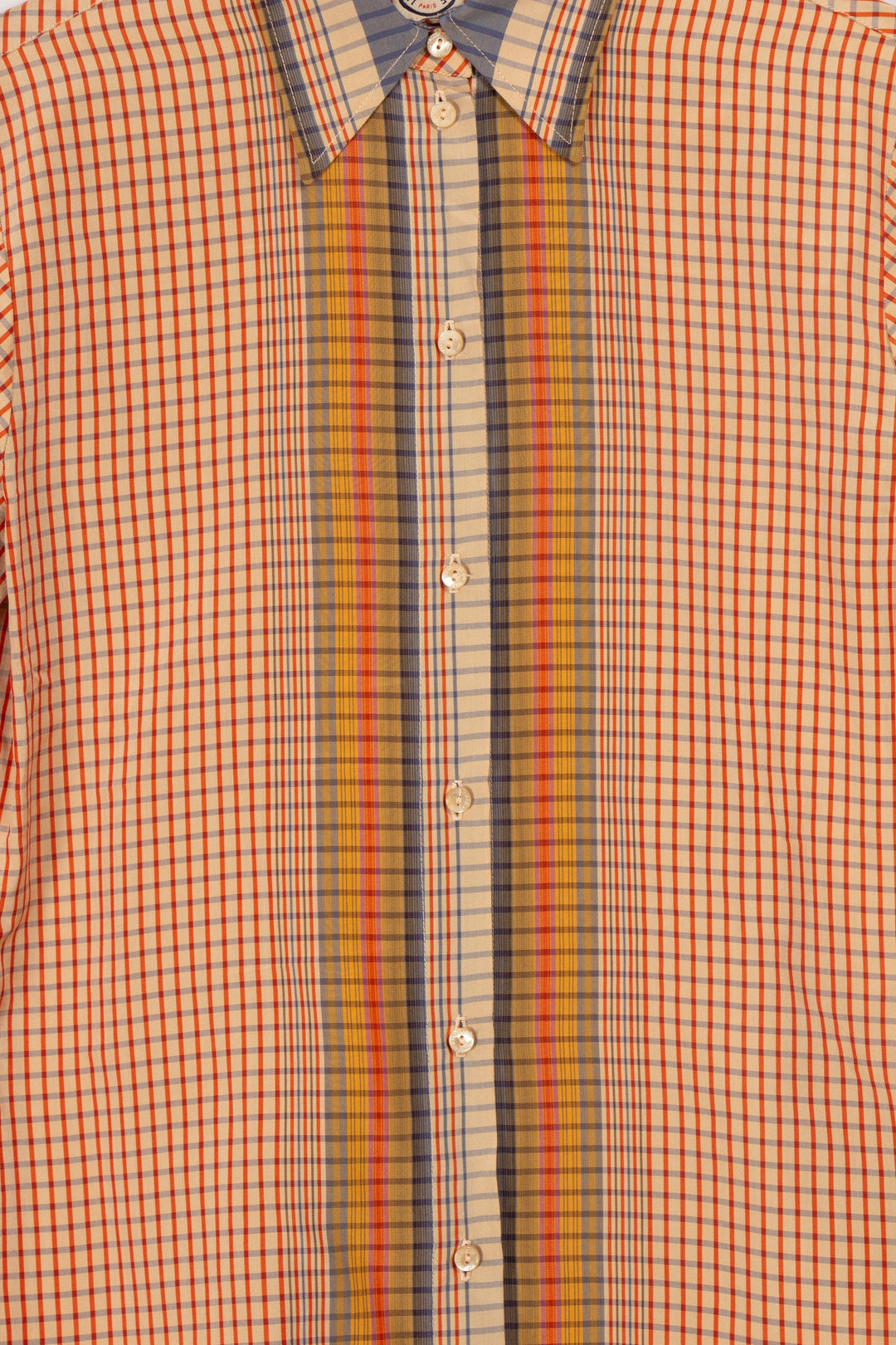 Multicolored checked shirt - 36