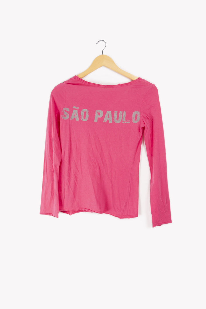 Long sleeve pink top - XS/34