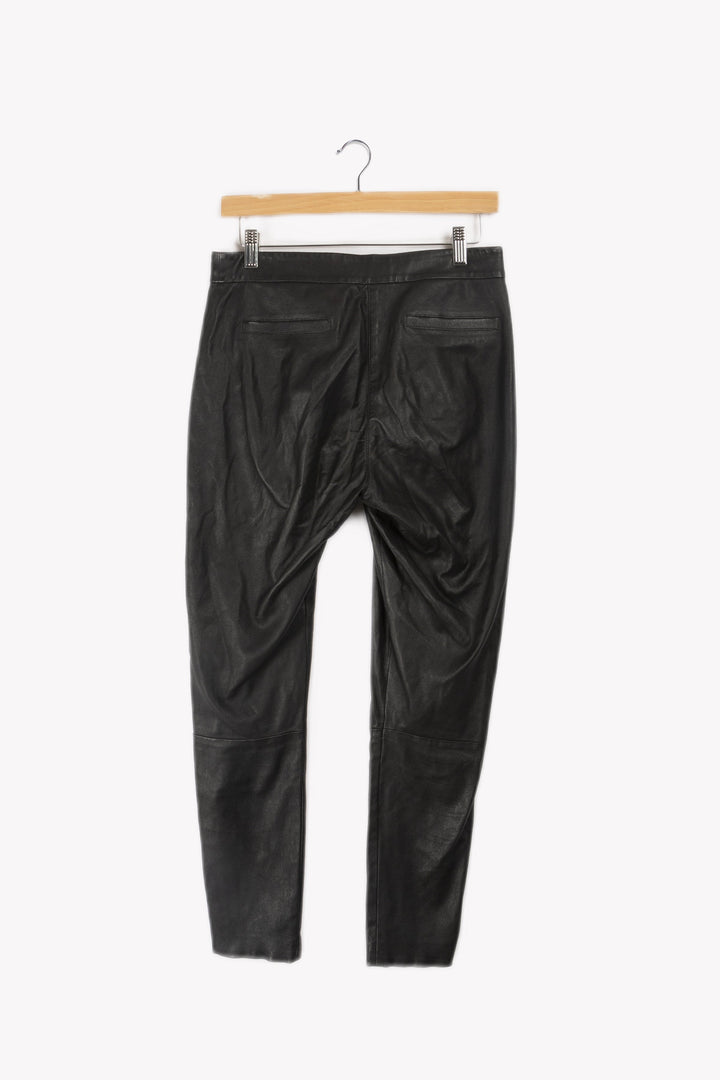 Black leather pants - S/36