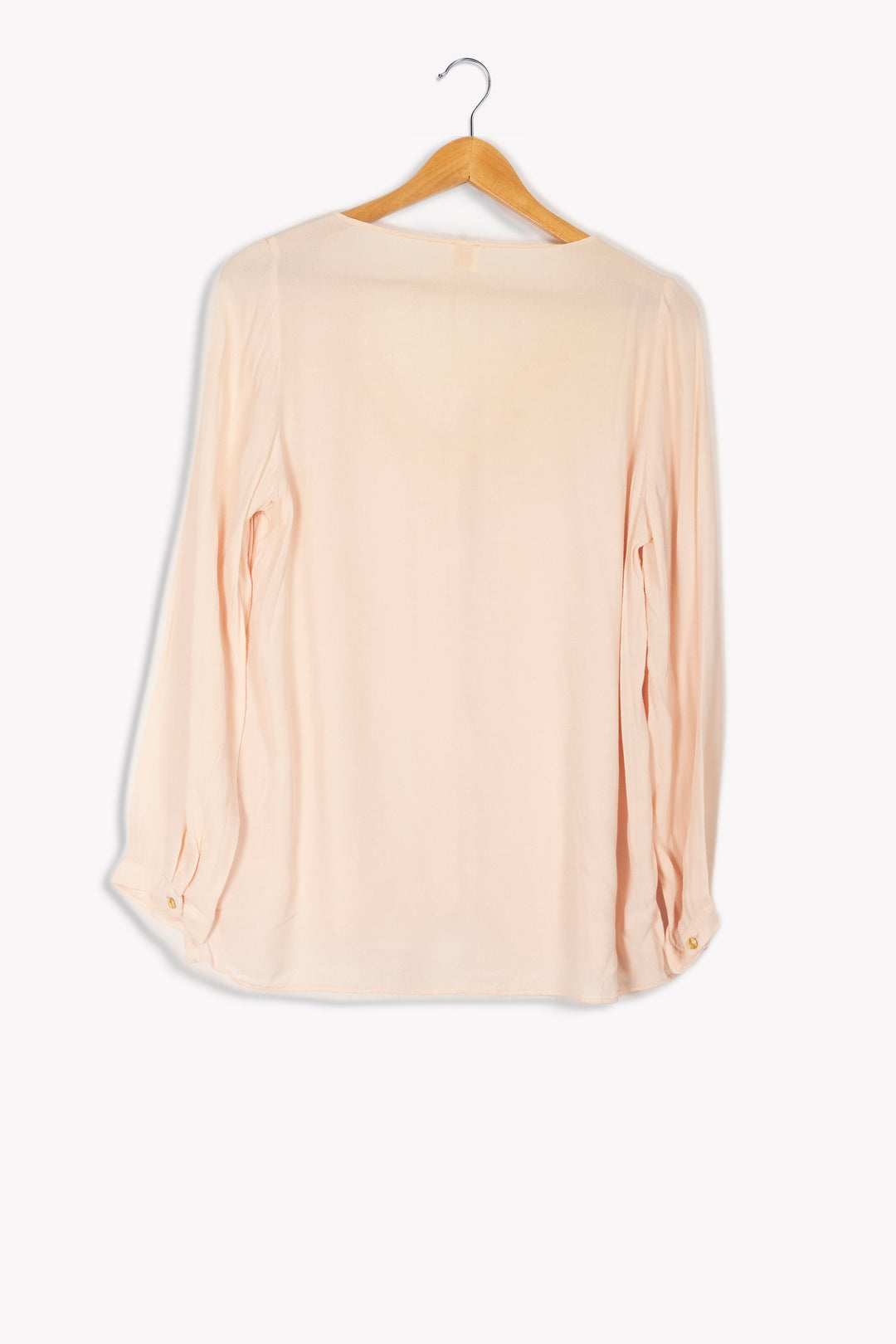 Rosa Bluse mit V-Ausschnitt