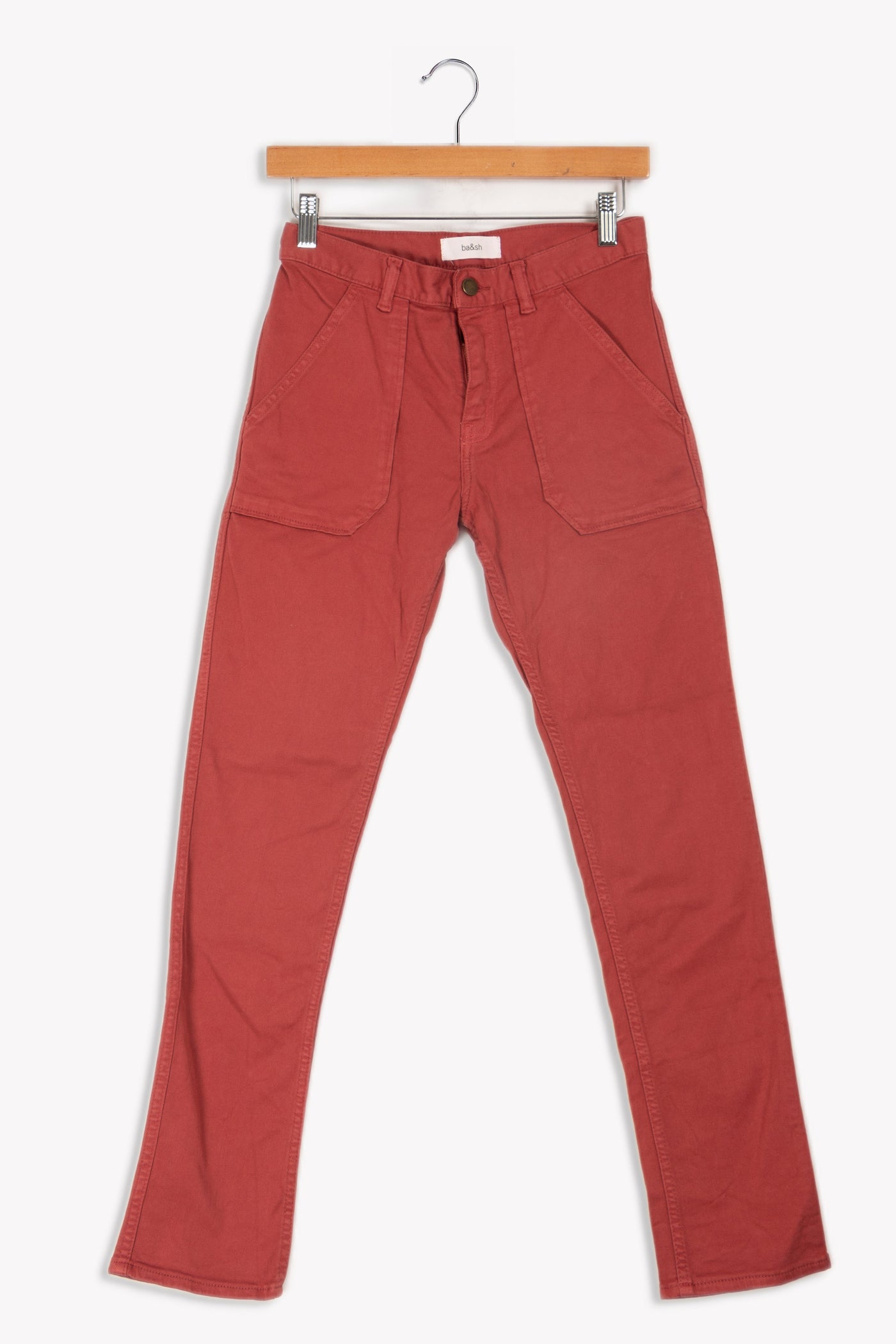 Jean rouge terne