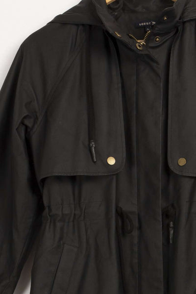 Manteau noir à capuche - 36