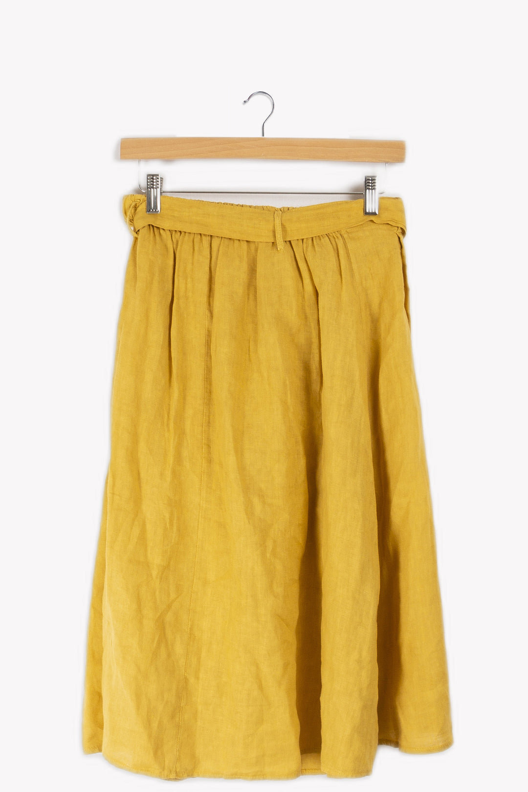 Yellow midi skirt - size 36