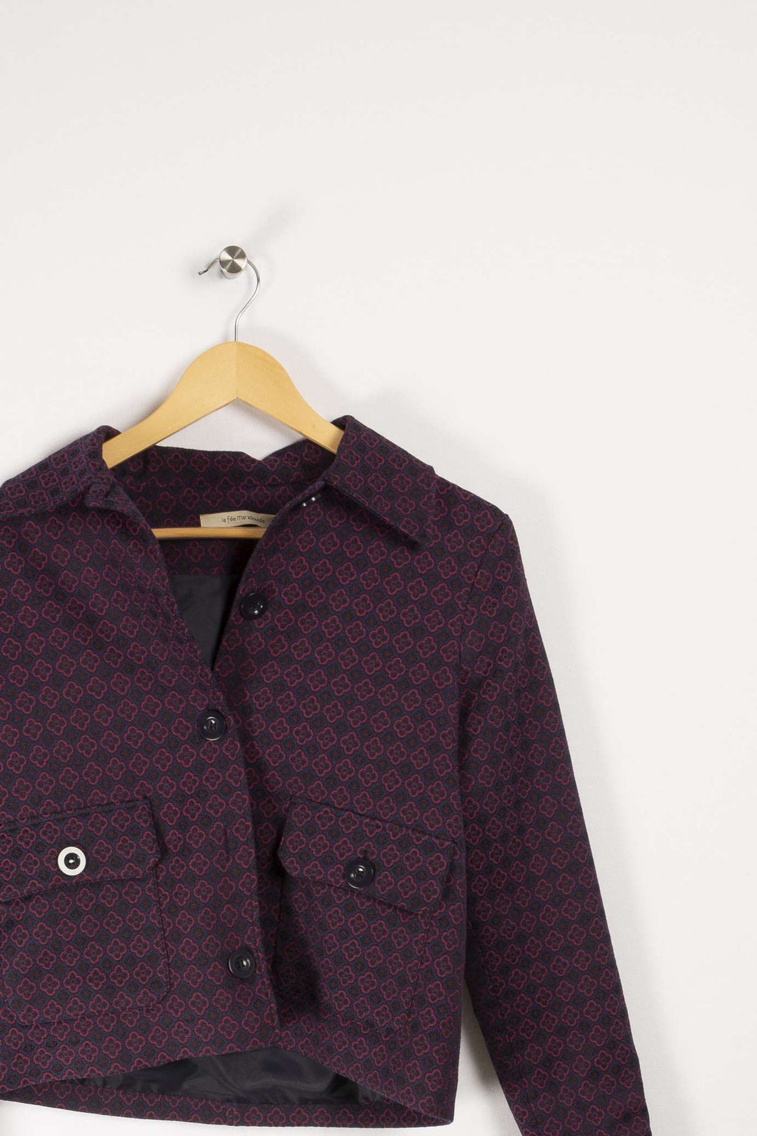Purple patterned jacket - Size 36