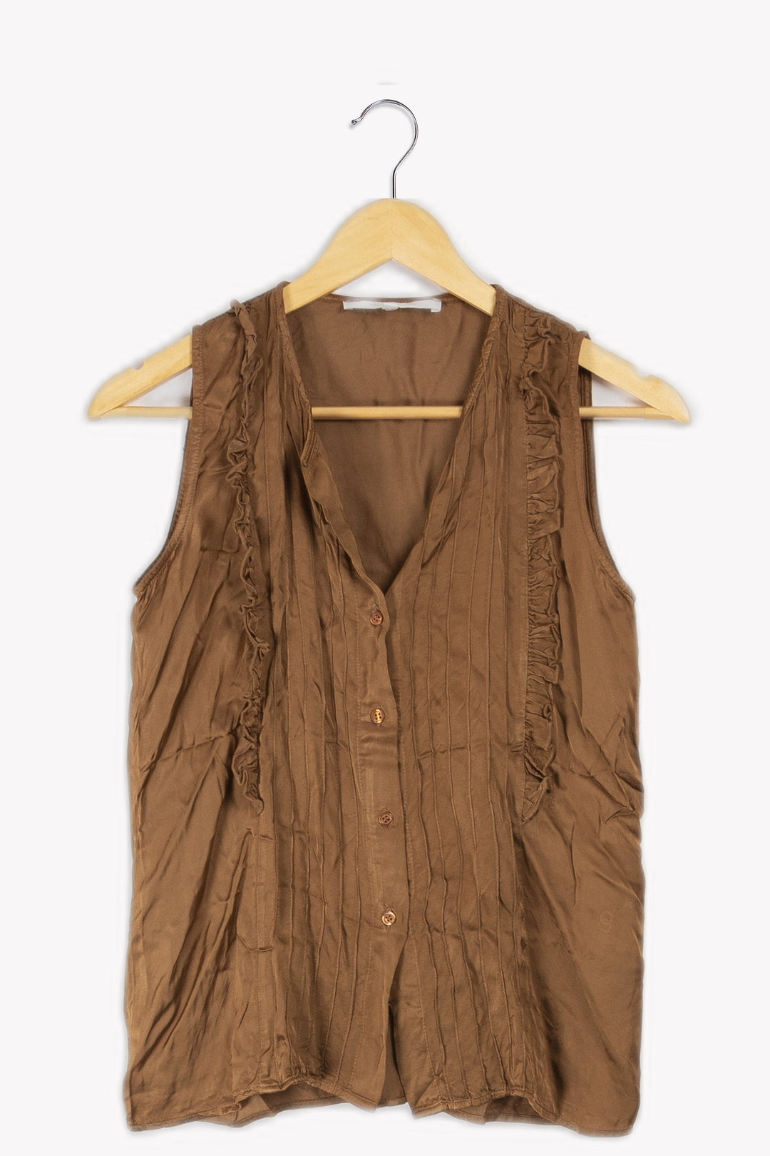 Brown sleeveless top - Size 36