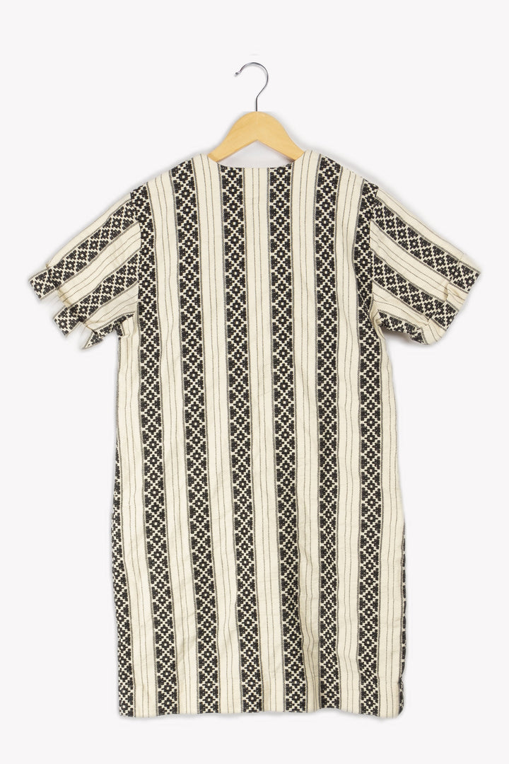 Beige patterned dress - 36